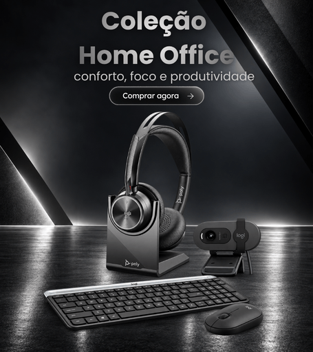 Home Office e Setup Produtivo Eletrônica Santana, encontre acessórios e equipamentos para montar um espaço de trabalho confortável, organizado e produtivo.